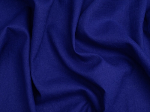 Minerva Core Range Washed Slub 100% Linen Fabric Cobalt Blue