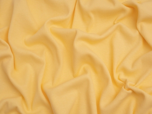 Minerva Core Range Heavy Cotton Rib Stretch Knit Fabric Lemon Yellow