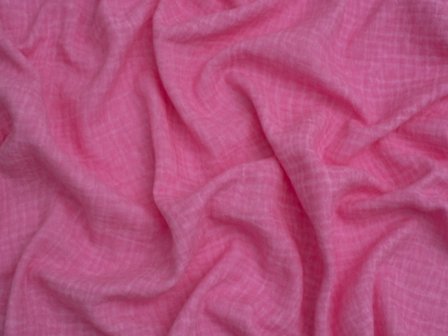 Tie Dye Cotton Double Gauze Fabric Soft Fuchsia