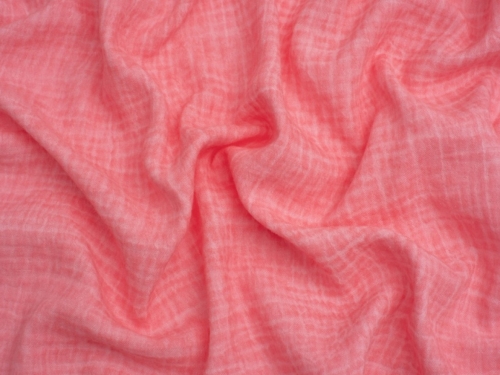 Tie Dye Cotton Double Gauze Fabric Pastel Peach