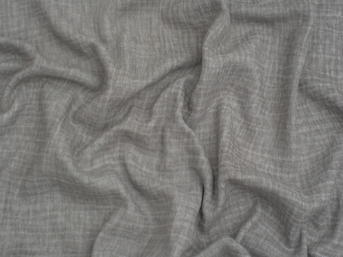 Tie Dye Cotton Double Gauze Fabric Fossil Grey