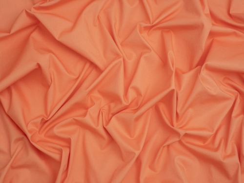 Silicone Stretch Woven Cotton Poplin Fabric Vivid Coral