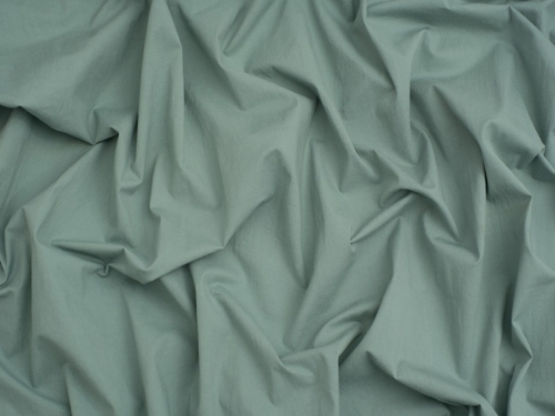 Silicone Stretch Woven Cotton Poplin Fabric Dusk Green