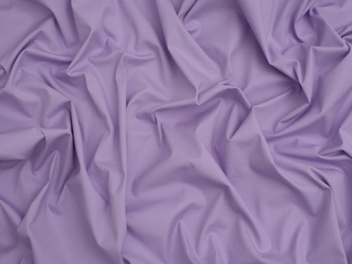Silicone Stretch Woven Cotton Poplin Fabric Soft Lilac