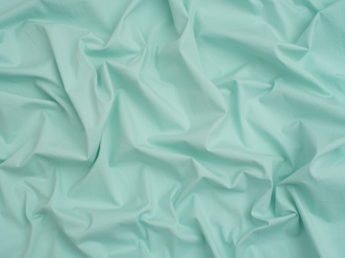 Silicone Stretch Woven Cotton Poplin Fabric Light Aqua Blue