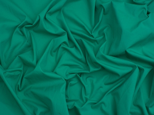Silicone Stretch Woven Cotton Poplin Fabric Bright Jade