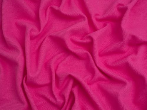 Pique Cotton Stretch Knit Fabric Soft Fuchsia