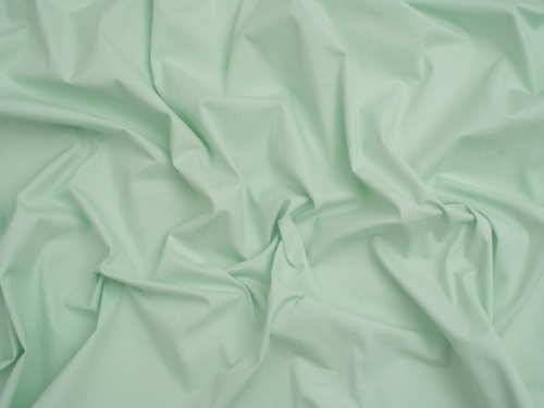 Silicone Stretch Woven Cotton Poplin Fabric Bright Mint
