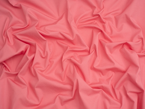 Silicone Stretch Woven Cotton Poplin Fabric Coral