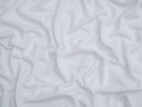 Pique Cotton Stretch Knit Fabric Snow