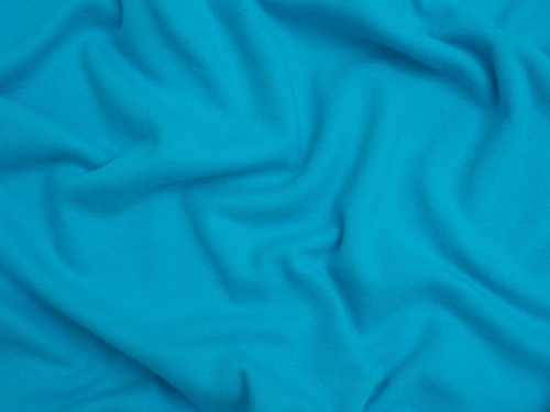 Minerva Core Range Tubular Ribbing Stretch Knit Fabric Vivid Aqua