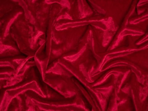 Minerva Core Range Deluxe Crush Velvet Stretch Knit Fabric Red