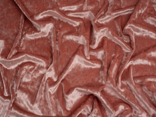 Minerva Core Range Deluxe Crush Velvet Stretch Knit Fabric Rose Pink