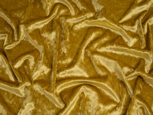 Minerva Core Range Deluxe Crush Velvet Stretch Knit Fabric Mustard