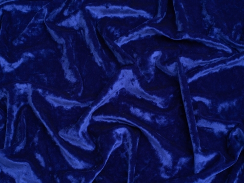 Minerva Core Range Deluxe Crush Velvet Stretch Knit Fabric Royal Blue