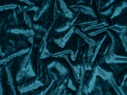 Minerva Core Range Deluxe Crush Velvet Stretch Knit Fabric Teal