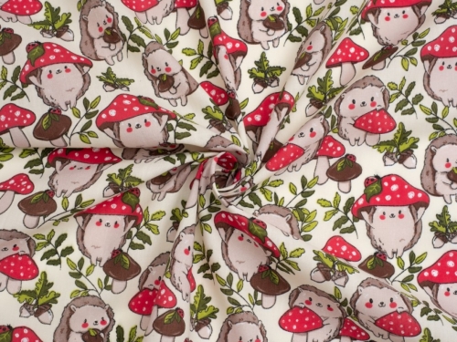 Printed Polycotton Fabric Cream