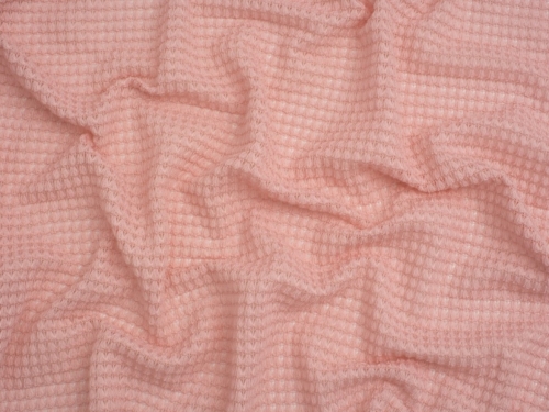 Minerva Core Range Crochet Lace Stretch Sweater Knit Fabric Pink