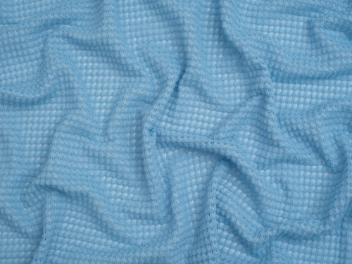 Minerva Core Range Crochet Lace Stretch Sweater Knit Fabric Blue