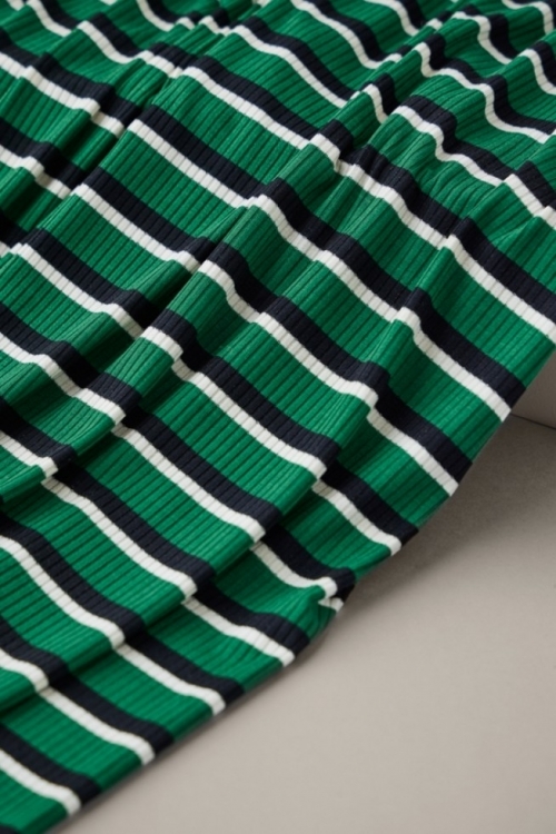 Meet MILK Derby Stripe Tencel Modal Rib Stretch Knit Fabric Frog
