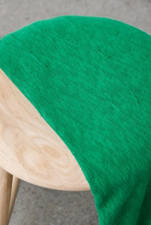 Mind The MAKER Slub Jacquard Sweater Knit Stretch Fabric Jolly Green