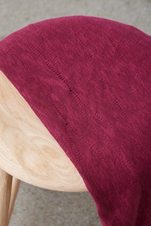 Mind The MAKER Slub Jacquard Sweater Knit Stretch Fabric Fuchsia