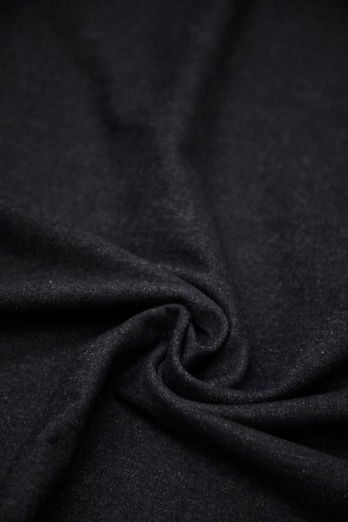 Mind The MAKER 240gsm Etta Washed Denim Fabric Black