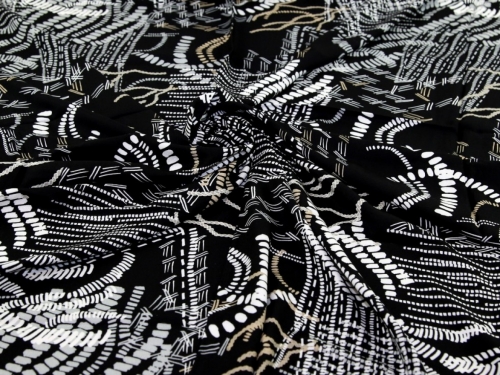 Minerva Exclusive Caveprint Connections Viscose Challis POD Fabric