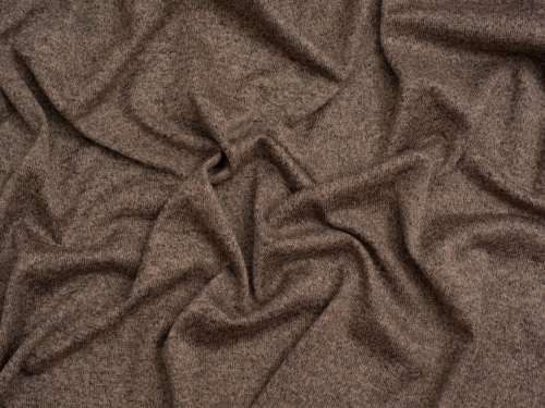 Minerva Core Range Melange Sweater Knit Stretch Fabric Camel