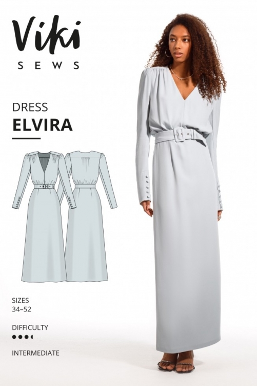 Vikisews Paper Sewing Pattern Elvira Dress