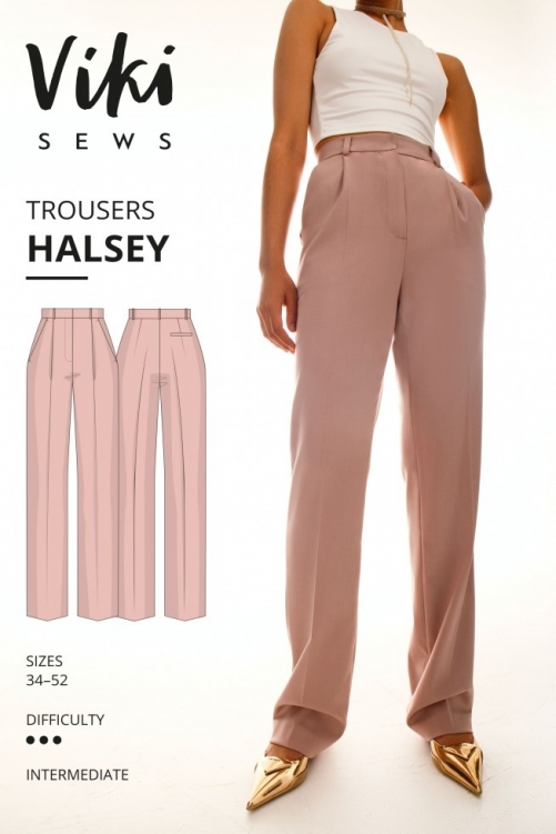Vikisews Paper Sewing Pattern Halsey Trousers
