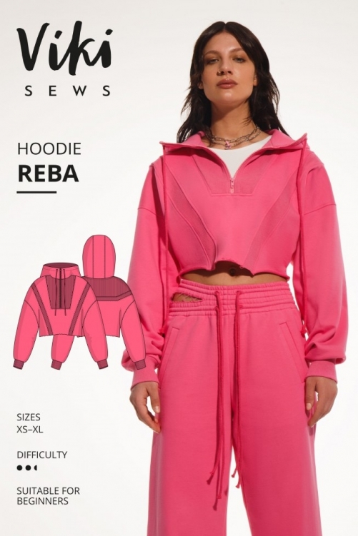 Vikisews Paper Sewing Pattern Reba Hoodie