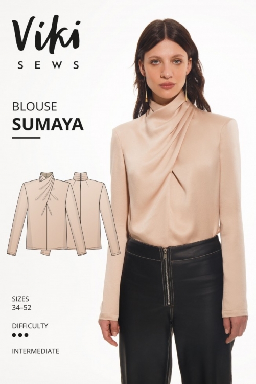 Vikisews Paper Sewing Pattern Sumaya Blouse