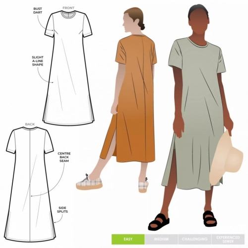 Style Arc Paper Sewing Pattern Blanche Knit Dress