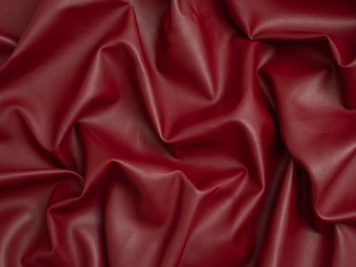 Minerva Core Range Heavy Faux Leather Fabric Deep Red