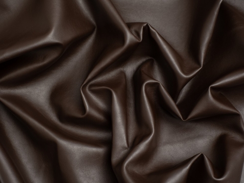 Minerva Core Range Heavy Faux Leather Fabric Dark Brown