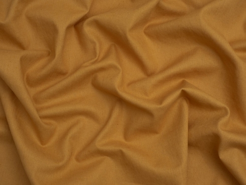 Washed Linen Cotton Blend Fabric Old Gold