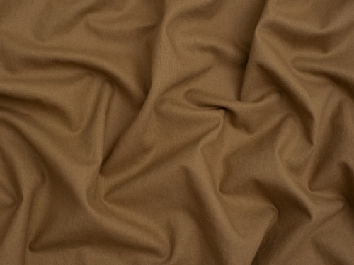 Washed Linen Cotton Blend Fabric Ginger