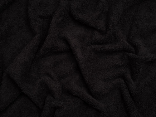 Minerva Core Range Luxury Cotton Towelling Fabric Black
