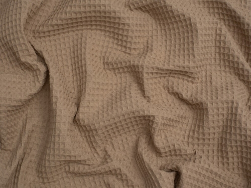 Minerva Core Range Medium Cotton Waffle Fabric Fawn