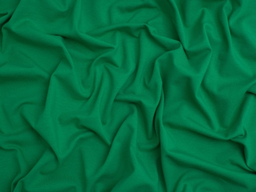 Minerva Core Range Cotton Lycra Jersey Stretch Knit Fabric Emerald Green