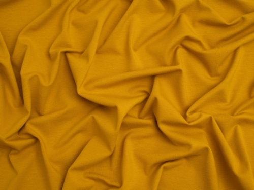 Minerva Core Range Cotton Lycra Jersey Stretch Knit Fabric Ochre