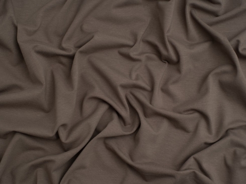 Minerva Core Range Cotton Lycra Jersey Stretch Knit Fabric Taupe