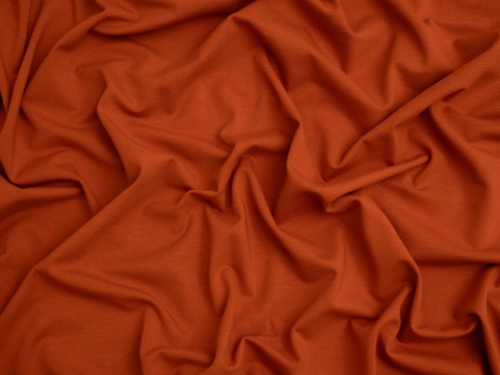 Minerva Core Range Cotton Lycra Jersey Stretch Knit Fabric Rust