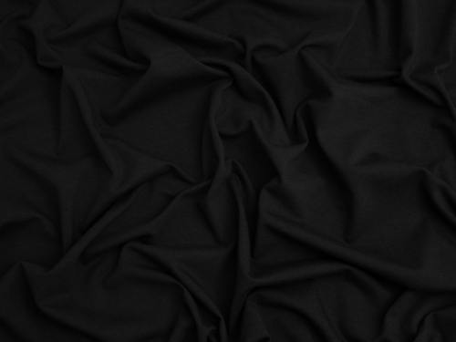 Minerva Core Range Cotton Lycra Jersey Stretch Knit Fabric Black