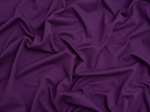 Minerva Core Range Cotton Lycra Jersey Stretch Knit Fabric Deep Purple
