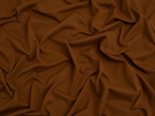Minerva Core Range Cotton Lycra Jersey Stretch Knit Fabric Mid Brown