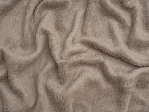 Minerva Core Range Cotton Sherpa Fleece Fur Fabric Cream