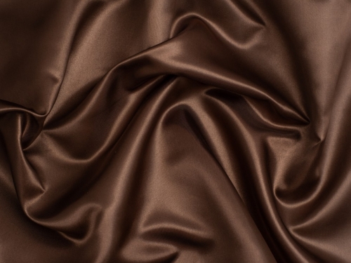 Minerva Core Range Soft Polyester Satin Fabric Chocolate
