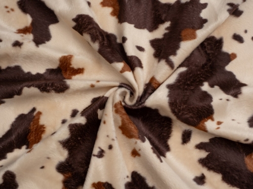 Minerva Core Range Velboa Faux Fur Fabric Cow Skin